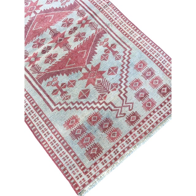 Turkish Handknotted Red Wool Rug For Sale - Image 6 of 9