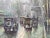 Gray 1970s J. Gaston Signed Painting of Paris Street Scene With Street Cars & Figures For Sale - Image 8 of 13
