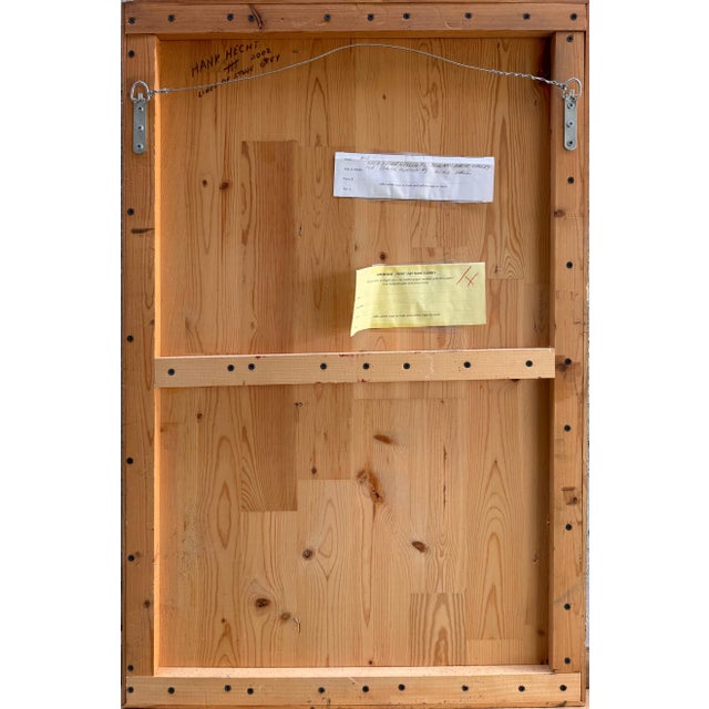 Wood Lines of Stone Grey Hank Hecht Wood Assemblage Wall Sculpture, 2002 For Sale - Image 7 of 11