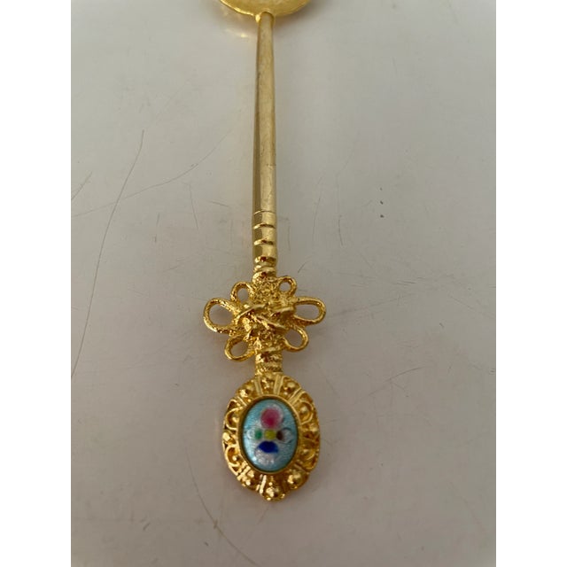 Just in time for Christmas. These elegant hand painted, decorative, gold plated forks and spoons are just what you need to...