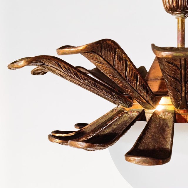 1950s Ceiling Lamp in the style of Maison Jansen, France, 1950s For Sale - Image 5 of 17
