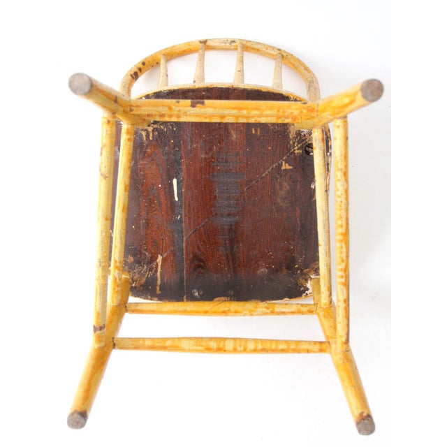 Antique Yellow Painted Windsor Style Chair For Sale - Image 14 of 14