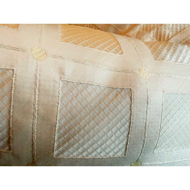 Beacon Hill Beacon Hill Silk Lattice Pillows in Cream - A Pair For Sale - Image 4 of 4