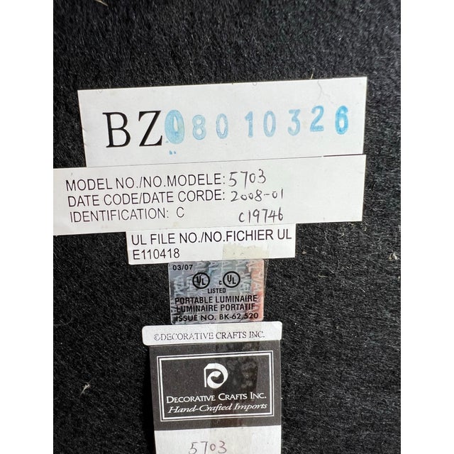 Vintage Decorative Crafts Inc. Fluted Columns Corinthian Capitals Solid Brass Buffet 38" Table Lamps -a Pair For Sale - Image 12 of 12