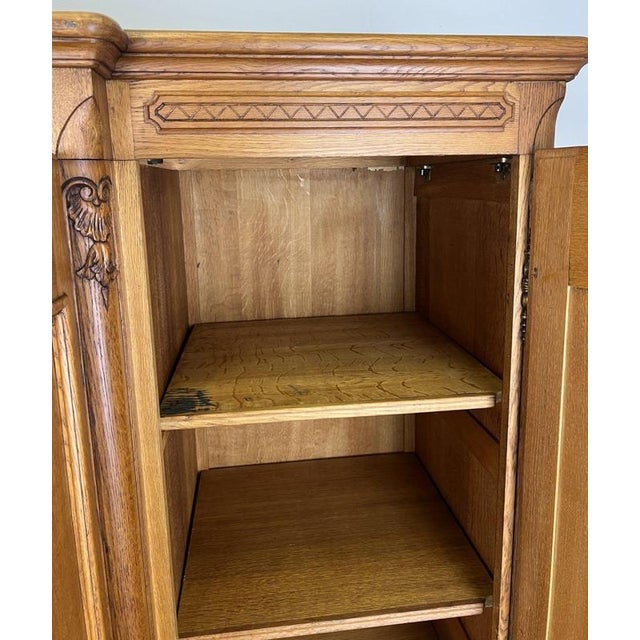 Vintage French Louis XVI Style Wardrobe in Oak For Sale - Image 17 of 18