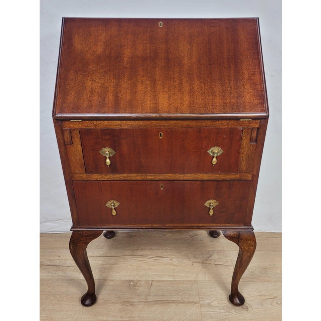 Vintage Writing Desk in Leather, 1930s For Sale - Image 17 of 18