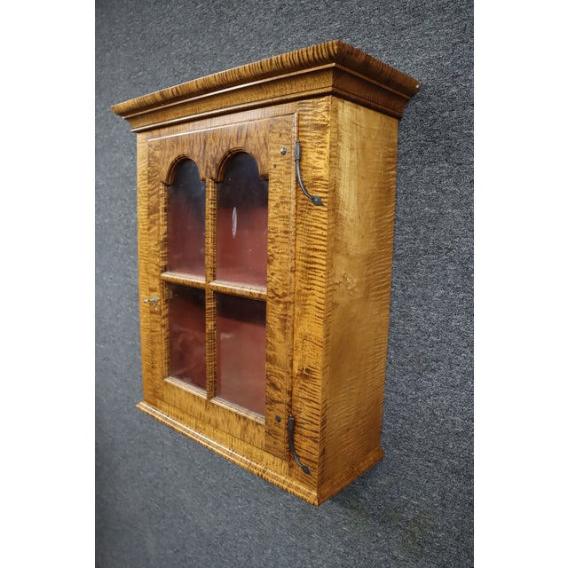 American Bench-Made Tiger Maple Hanging Cupboard For Sale - Image 3 of 12