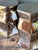 Vintage Faceted Metallic Glaze Low Stools - A Pair For Sale - Image 12 of 18