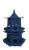Navy Grand Wicker Pagoda, Small For Sale - Image 4 of 4