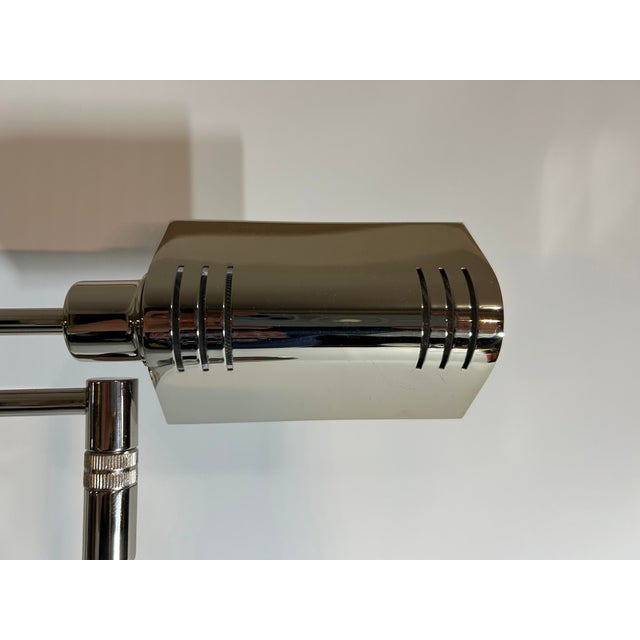 1980s 1980s Holtkötter (Holtkoetter) Leuchten Modern Pharmacy ‘F H 210’ Chrome Swing-Arm Floor Lamp - 1 Piece For Sale - Image 5 of 12