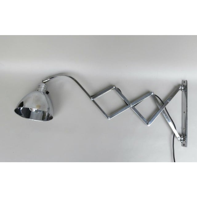 Bauhaus Scissor lamp in Chrome-Plated Brass, 1930s For Sale - Image 6 of 18