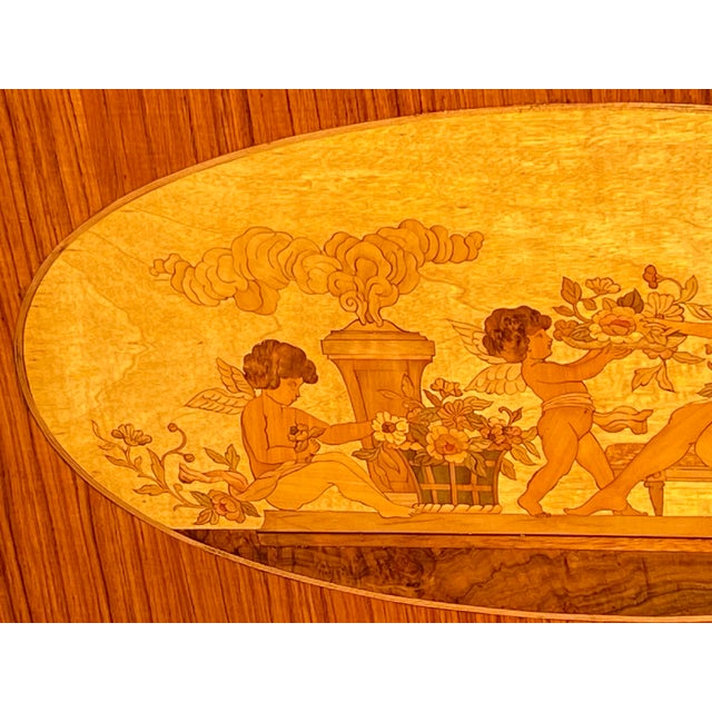 French Art Deco Inlaid Double Bed, 1930s For Sale - Image 6 of 16