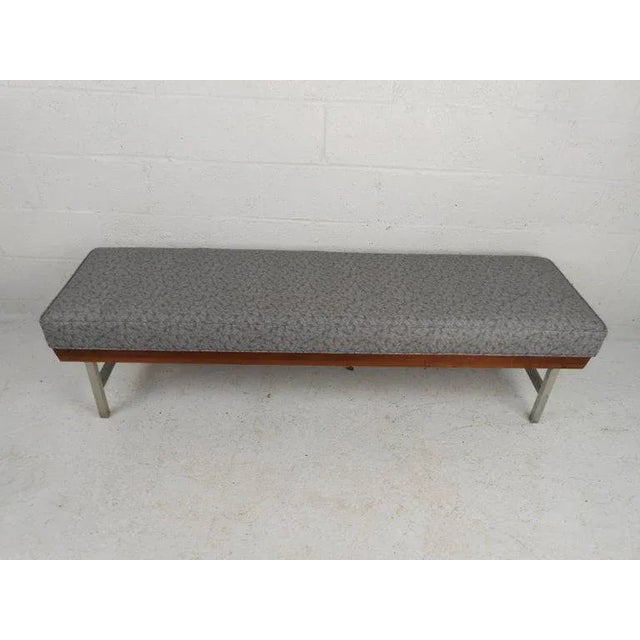 Mid-Century Modern Vintage Modern Bench For Sale - Image 3 of 4