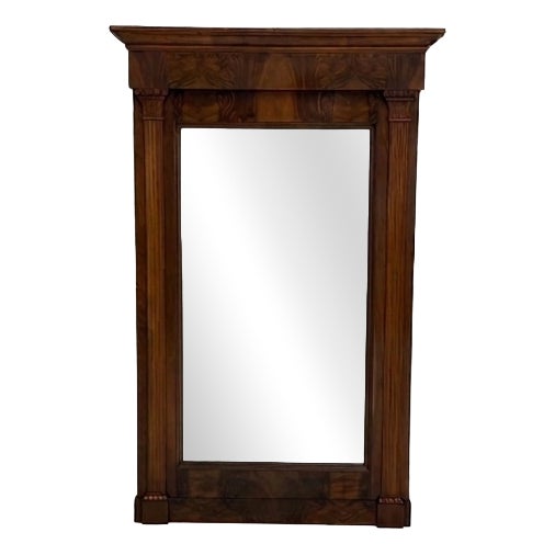 Vintage Empire Mirror in Walnut For Sale