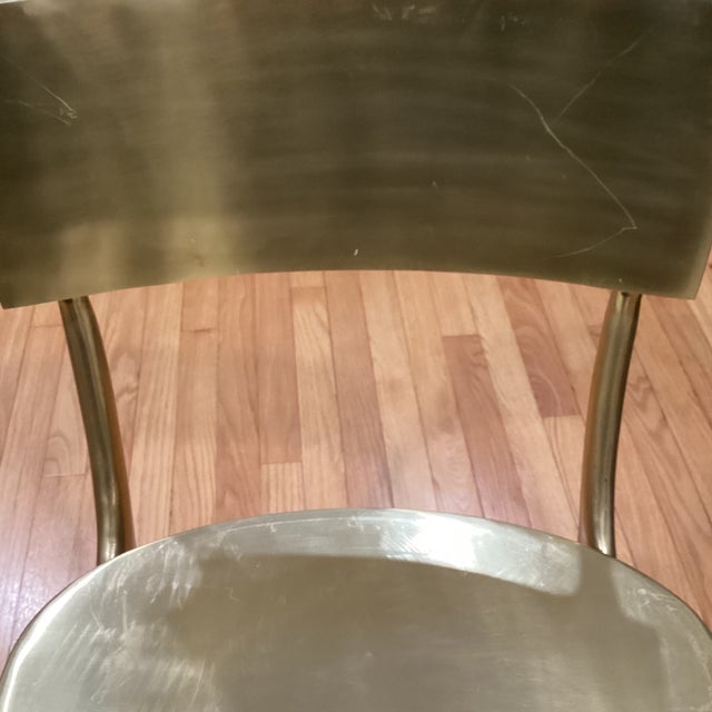 Vintage Oro Gold Aluminum Dining Chair Cb2 Exclusive Chairish