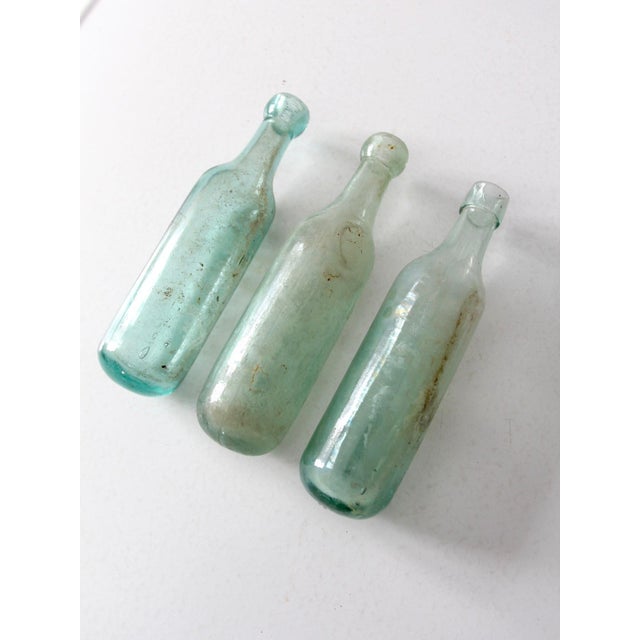 Antique Round Bottom Bottles - Set of 3 For Sale - Image 4 of 9
