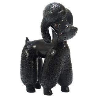 Dog Poodle Figurine attributed to Leopold Anzengruber, Austria, 1950s For Sale