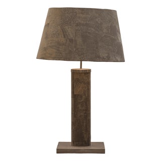 Large Architectural Cork Table Lamp, 1970s For Sale