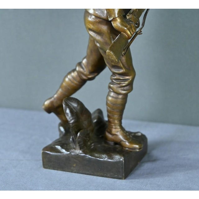 The Alpine Hunter in Bronze by E. Carlier, Late 19th Century For Sale - Image 17 of 18