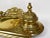 Metal Mid 20th Century Victorian Solid Brass Filigree Desk Double Inkwell With Insert and Pen Holder For Sale - Image 7 of 9