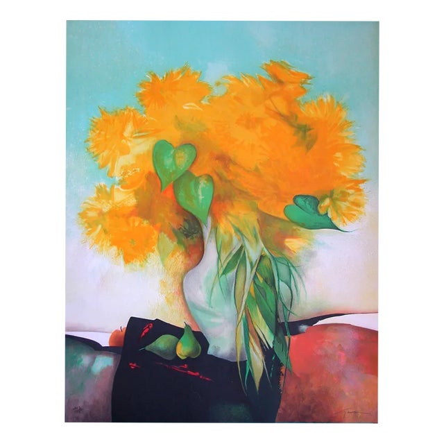 Claude Gaveau, Golden Sun, Original Lithograph For Sale