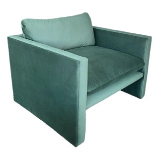 Gobi Fully Upholstered Modern Lounge Chair With Floating Seat Design For Sale