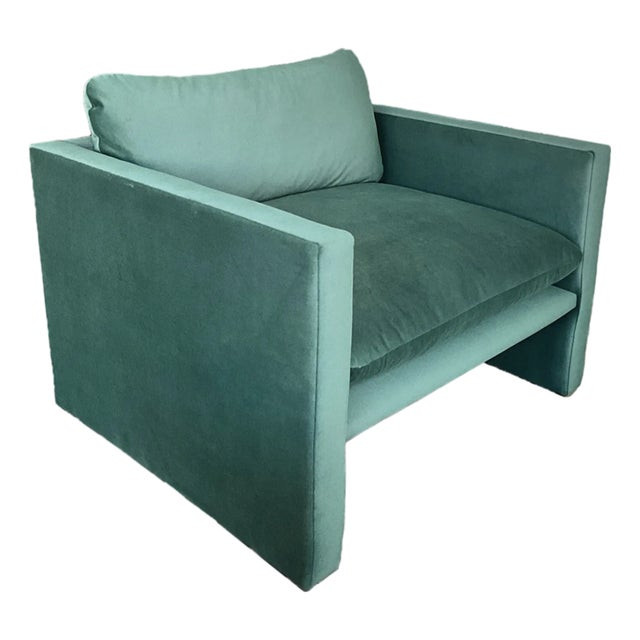 Gobi Fully Upholstered Modern Lounge Chair With Floating Seat Design For Sale