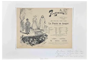Jean-Francois Raffaelli, Programme for the Theatre, 1889, Lithograph