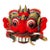 Vintage Balinese Barong Rangda Mask Art Piece on Stand For Sale
