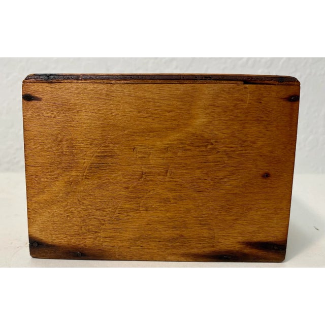 Brown Antique Wooden Bank /Money Box From England For Sale - Image 8 of 10