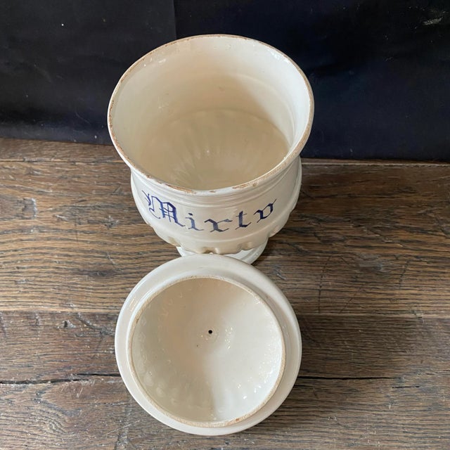 Antique Italian Apothecary Jar Venetian Mirto Porcelain Urn Large For Sale In Portland, ME - Image 6 of 10