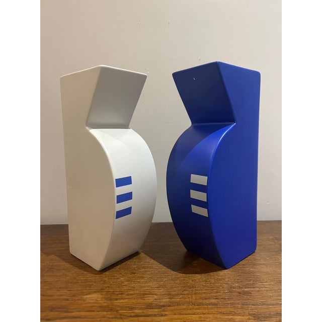 Postmodern Ceramic Vases, 1980s, Set of 2 For Sale - Image 4 of 8