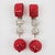 Richard Kerr Richard Kerr Red and White Jeweled Clip Earrings For Sale - Image 4 of 6