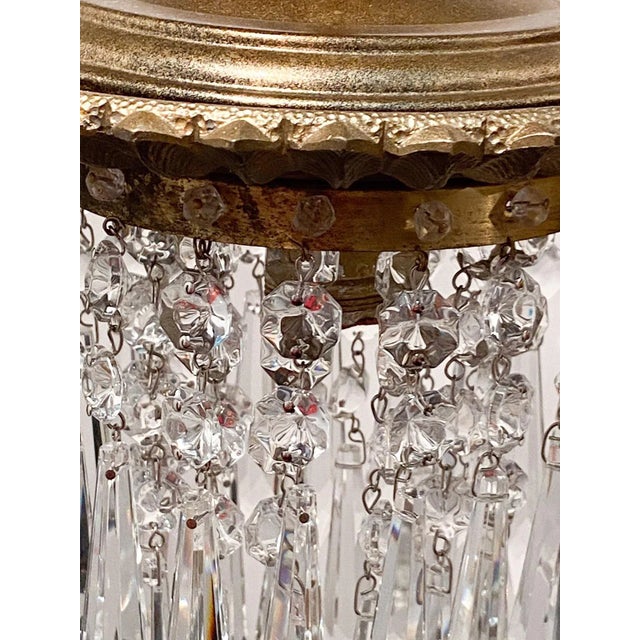 Traditional 1960s Italian Brass Upside Down Layered Cake Chandelier For Sale - Image 3 of 4