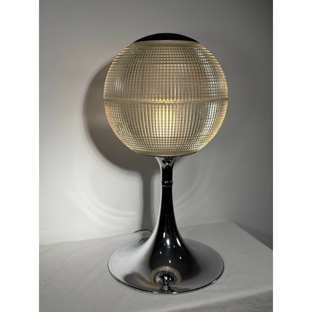 Parisian Globe on Chrome Stand from Holophane, France, 1970s For Sale - Image 13 of 14