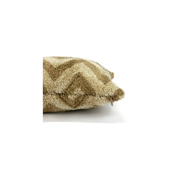 Contemporary Donghia Zigzag in the Color Ginger Lumbar Pillow Cover For Sale - Image 3 of 4