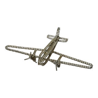 American Folk Art Motorcycle Chain Airplane Model For Sale