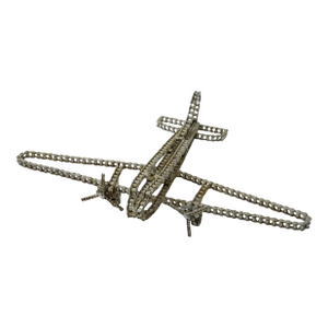 American Folk Art Motorcycle Chain Airplane Model
