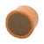 Vintage Round Pouf in Brown Skai and Leather Star Motif, 1960s For Sale - Image 4 of 11