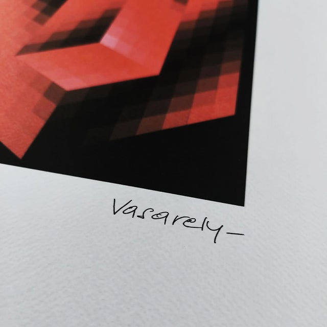 After Victor Vasarely, Composition, Lithograph, 1970s For Sale - Image 3 of 7