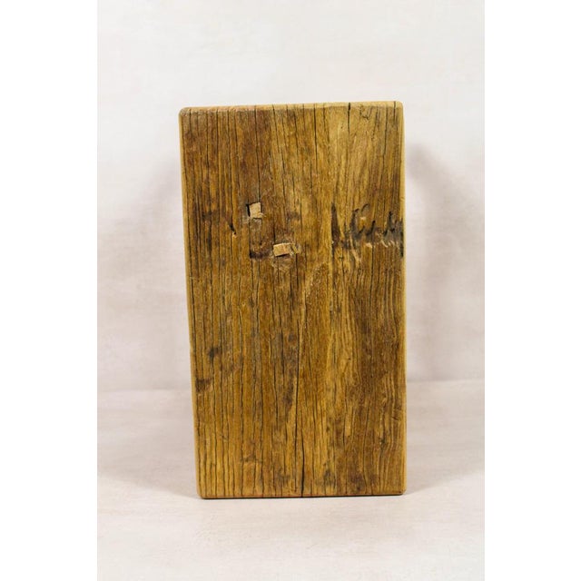 Rustic Vintage Rustic Stool in Elm For Sale - Image 3 of 5
