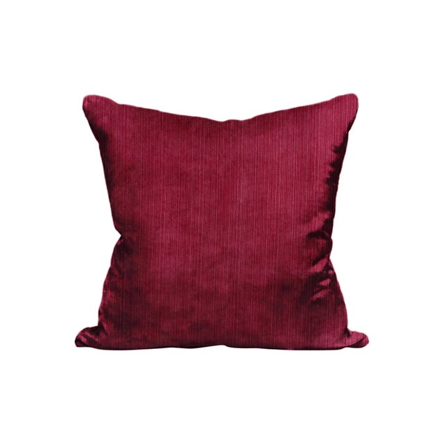 Contemporary The House of Scalamandré Strie Velvet Pillow, Creole For Sale - Image 3 of 3