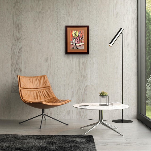 Geoffrey Key, Horse with Rising Sun, 1989, Watercolour, Framed For Sale - Image 10 of 18