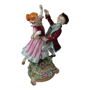 Vintage Dresden Dancing Porcelain Figurine.
