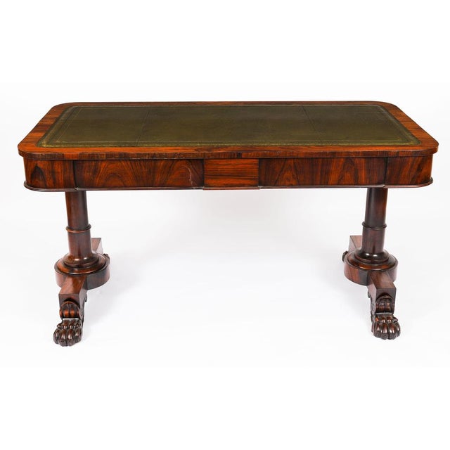 Antique William IV Gonçalo Alves Desk, 1800s For Sale - Image 4 of 18