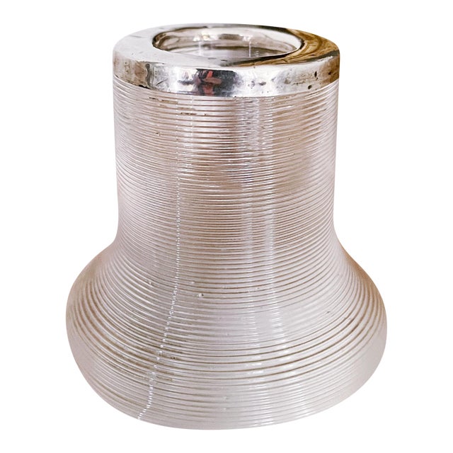 Antique Sterling Silver and Glass Match Striker For Sale