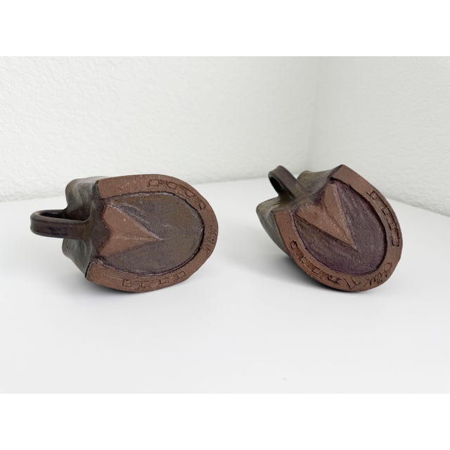 Ceramic 1970s Studio Pottery Horse Hoof Mugs - a Pair For Sale - Image 7 of 8