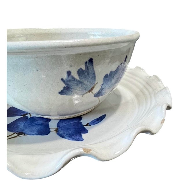 Ceramic Vintage Studio Pottery Bowls and Platter. Set of 5. Signed For Sale - Image 7 of 13