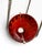 Late 20th Century Vintage Moroccan-Style Hanging Lantern | Iridescent Red Glass Tea Light Holder For Sale - Image 5 of 7