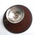 1950s Silver Plate Cake Stand With Faux Wood Formica Surface For Sale - Image 11 of 13